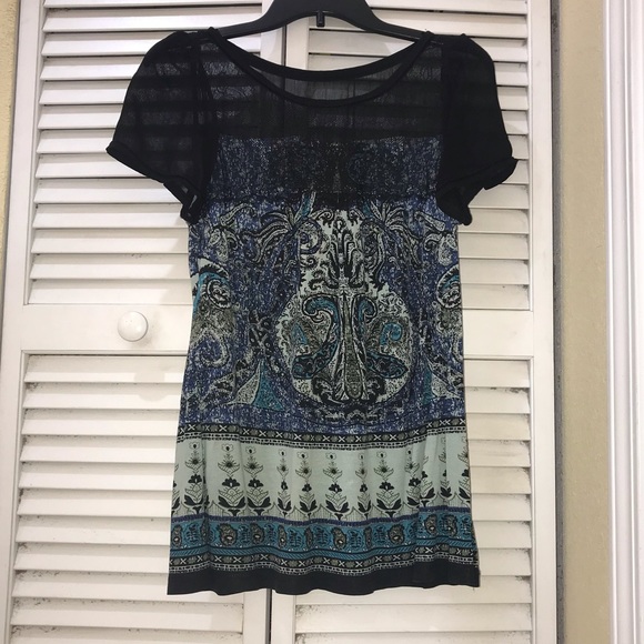 Black/ Blue Boho . Excellent Condition 🦋 - Picture 2 of 8
